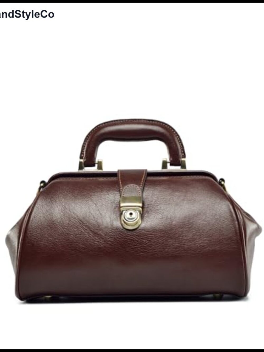 Genuine Leather Doctor's Bag Handmade Full Grain Cowhide Retro Shoulder Bag